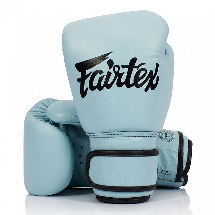 Fairtex Pastel Blue Velcro Boxing Gloves - Stone Fight Shop