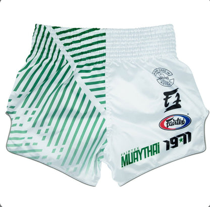 Fairtex Racer Muay Thai Shorts White - Stone Fight Shop