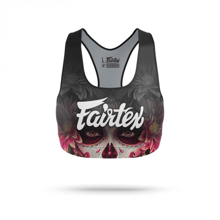 Fairtex Stamp Sports Bra Black - Pink - Stone Fight Shop