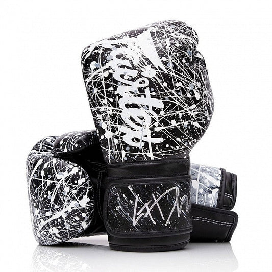 Fairtex The Painter Black - White Unique Boxing Gloves - Stone Fight Shop