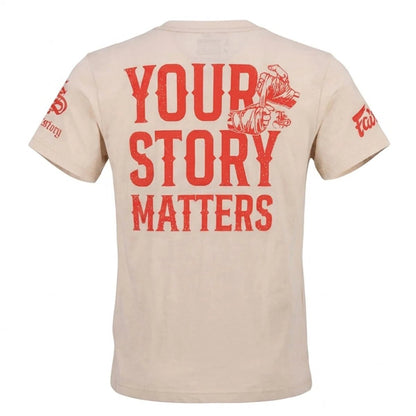 Fairtex x Fight Story T-Shirt - Cream - Stone Fight Shop