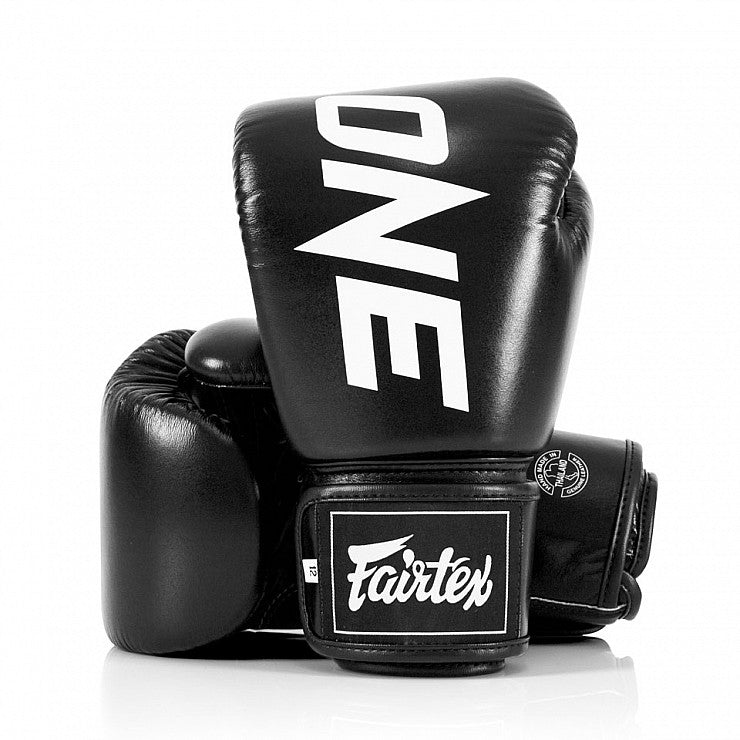 Fairtex X ONE Championship Boxing Gloves - Black - Stone Fight Shop