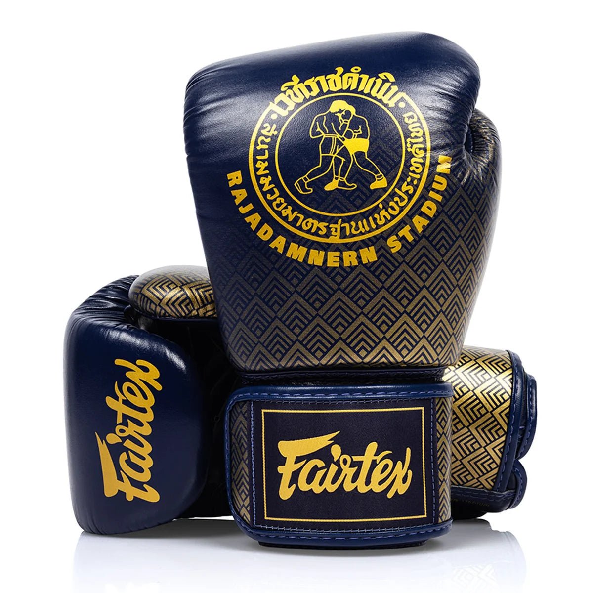 Fairtex X Rajadamnern Premium Boxing Gloves - Navy - Stone Fight Shop