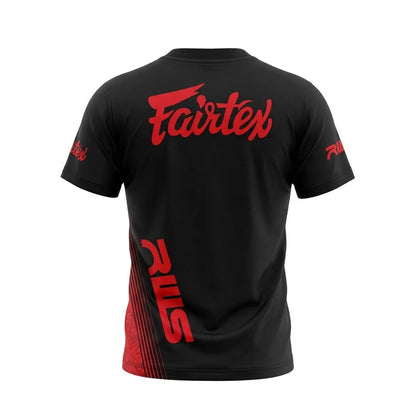 Fairtex x RWS T-Shirt - Black-Red - Stone Fight Shop