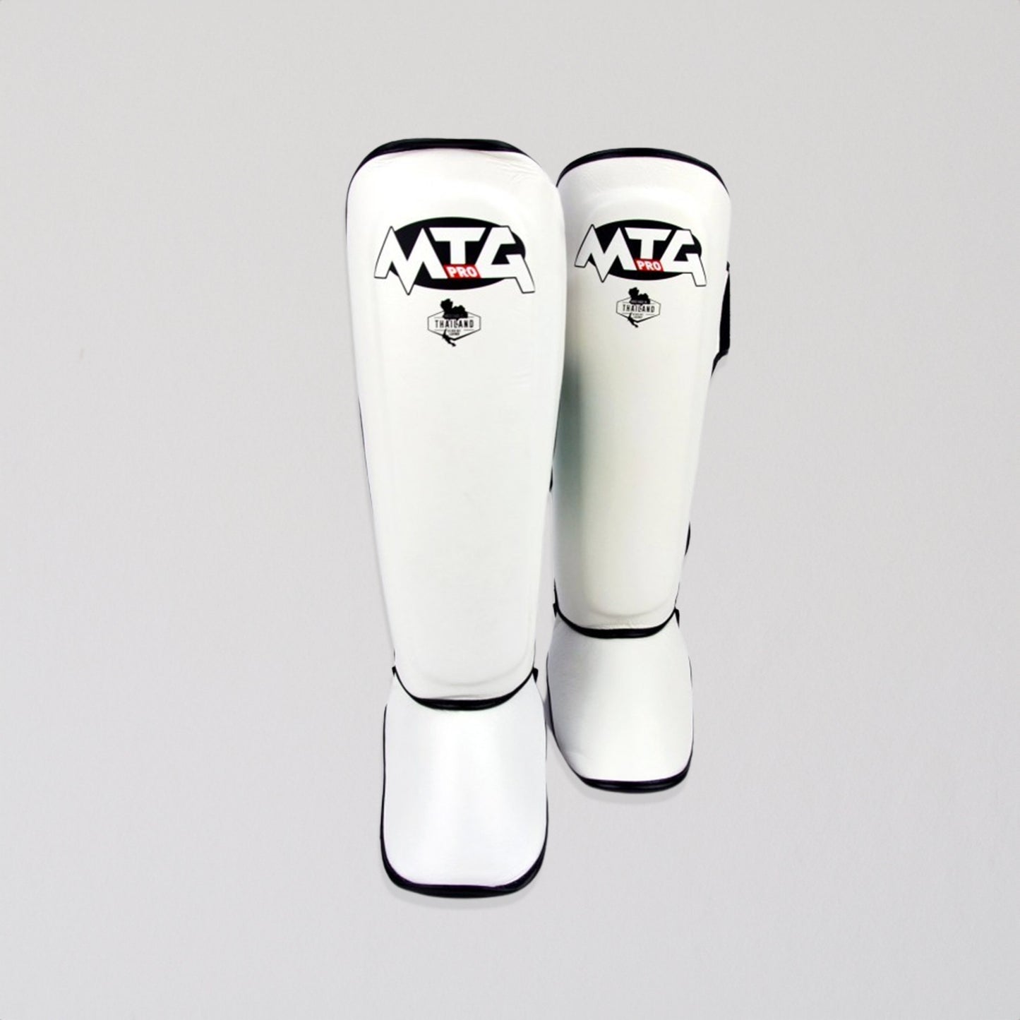 MTG Leather Shin Guards - White - Stone Fight Shop