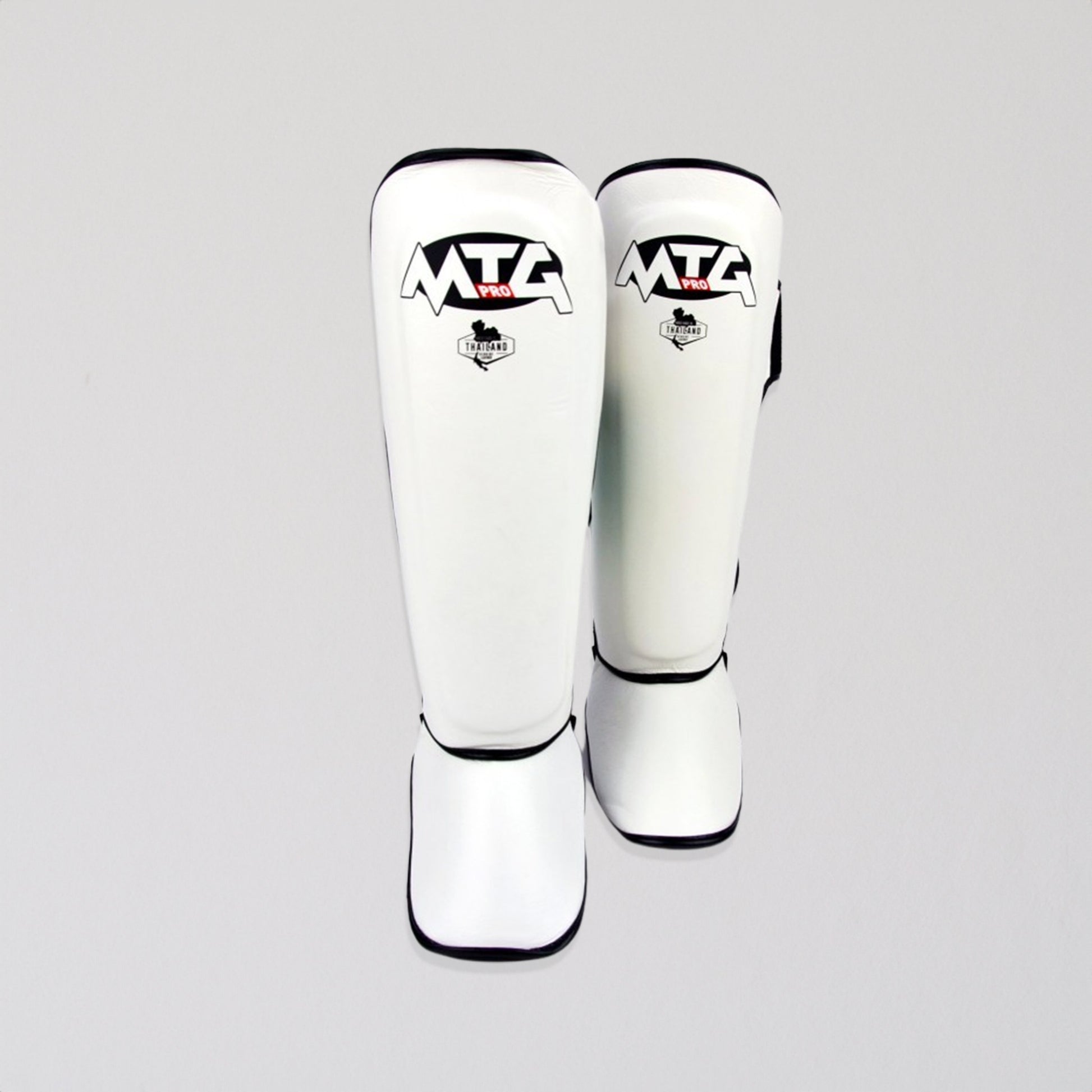 MTG Leather Shin Guards - White - Stone Fight Shop