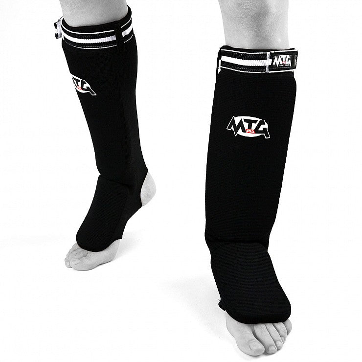 MTG Pro Elastic Shin Pads Black - Stone Fight Shop