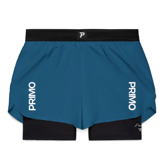 Primo E.S.C (Elite Strikers Club) Compression Shorts - Aegean Blue - Stone Fight Shop
