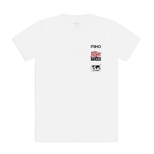 Primo Fight Team Cotton T-Shirt - White - Stone Fight Shop