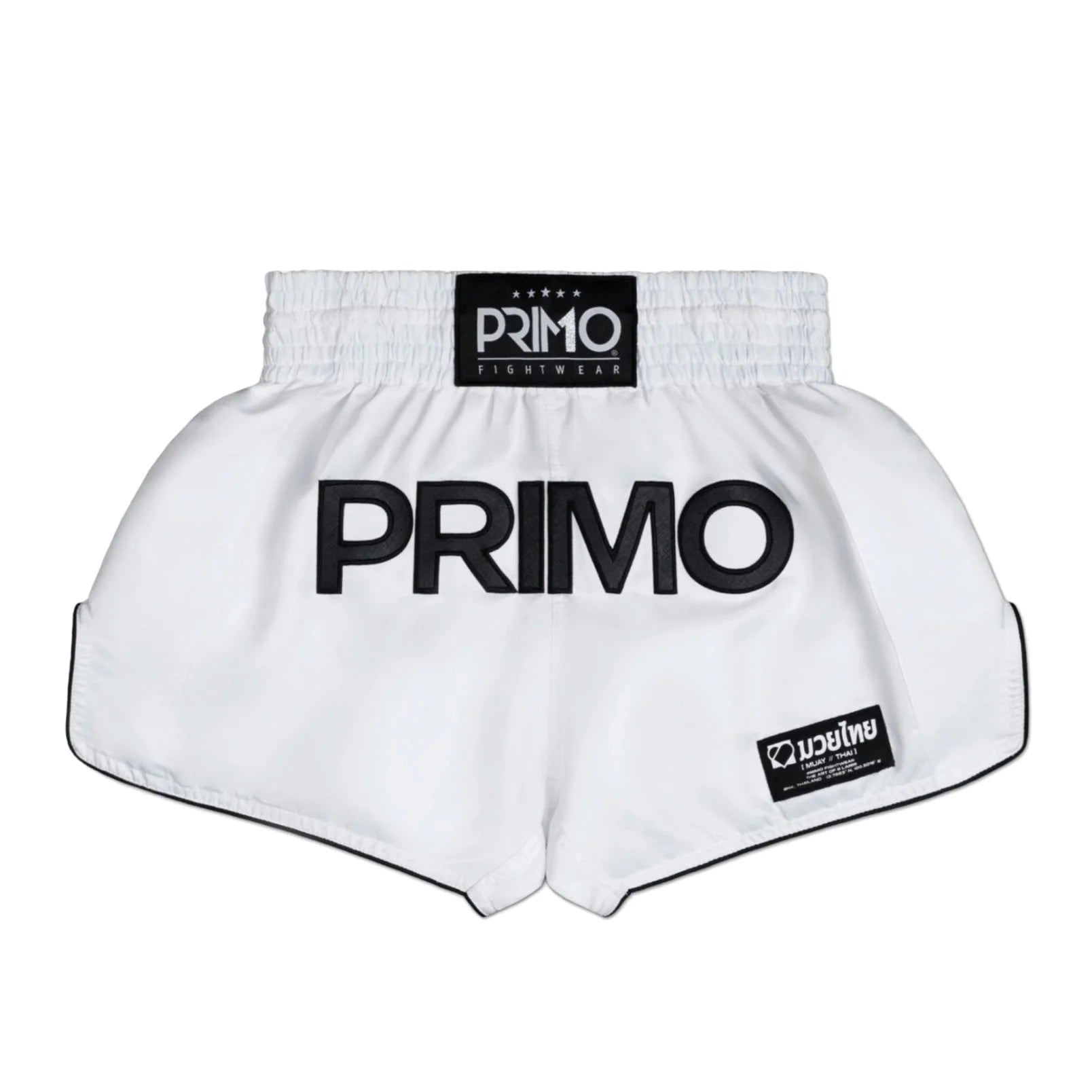 Primo Muay Thai Shorts - Mamba Series - White - Stone Fight Shop