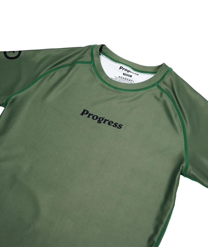 Progress Jiu Jitsu Academy+ Rashguard Khaki - Stone Fight Shop