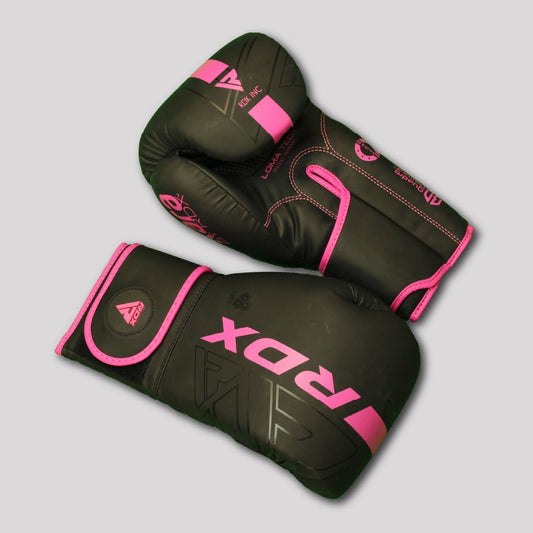 RDX Boxing Gloves - Adults - Black & Pink - Stone Fight Shop