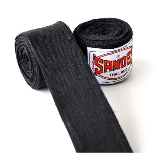 Sandee Black Hand Wraps - Stone Fight Shop