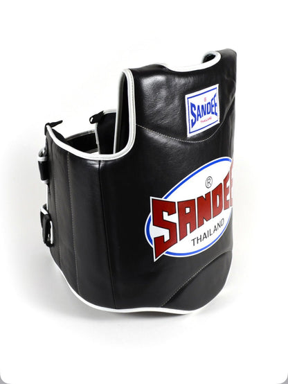 Sandee Black & White Synthetic Leather Authentic Body Shield - Stone Fight Shop