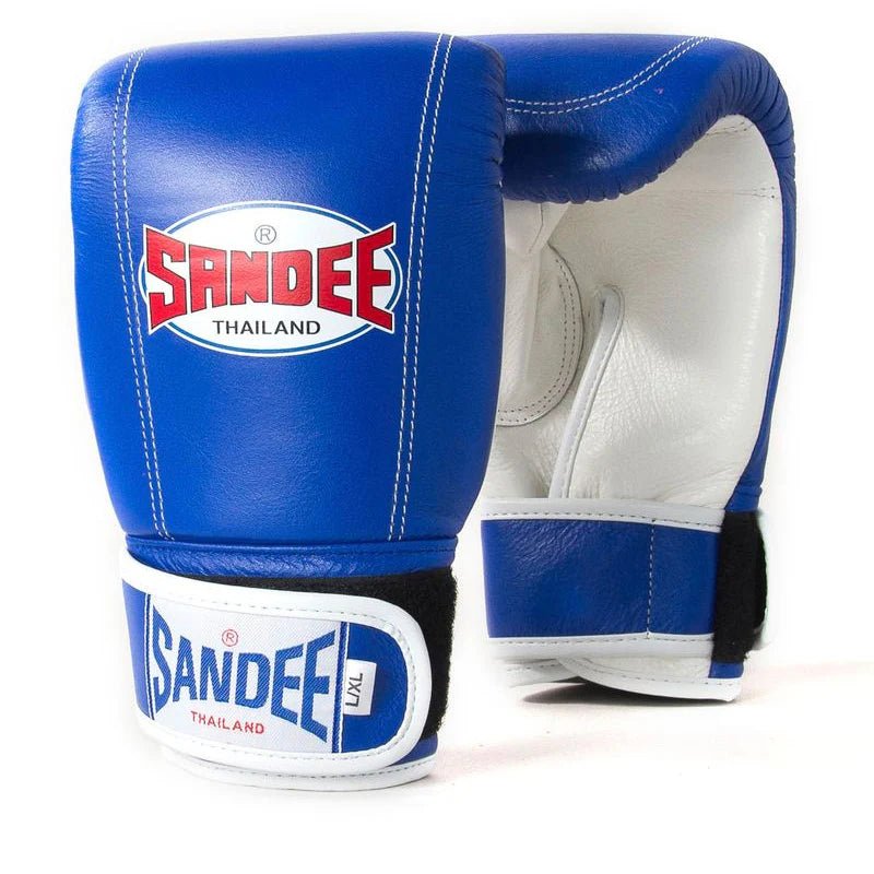 Sandee Velcro Bag Mitts - Blue & White - Stone Fight Shop