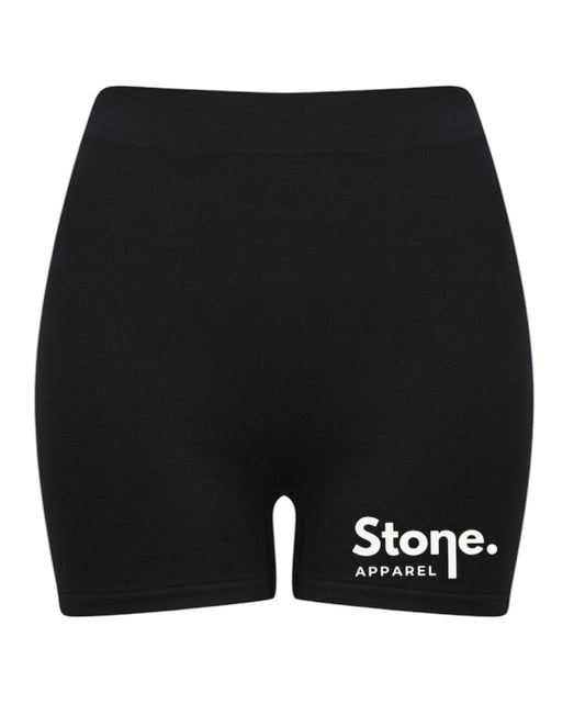 Stone Apparel Black Ladies Seamless Shorts - Stone Fight Shop