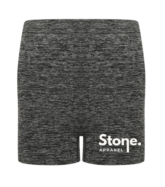 Stone Apparel Grey Ladies Seamless Shorts - Stone Fight Shop