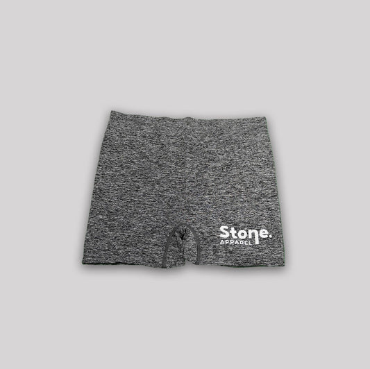 Stone Apparel Ladies Seamless Shorts - Grey - Stone Fight Shop