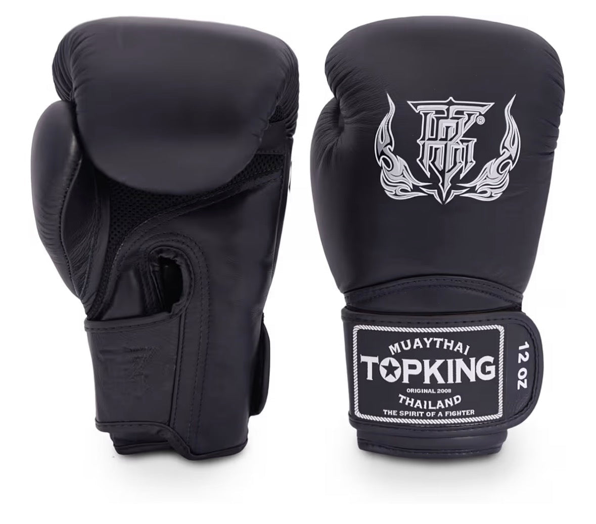 Top King Kids Black Muay Thai Gloves - Stone Fight Shop