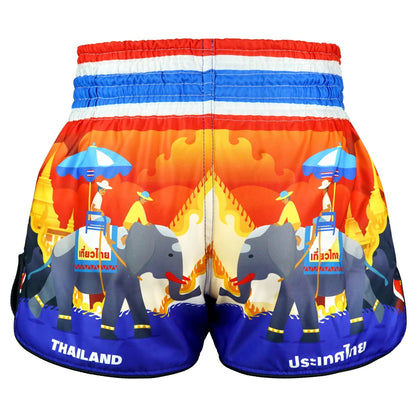 TUFF High - Cut Retro Muay Thai Shorts The Siam in Motion - Stone Fight Shop