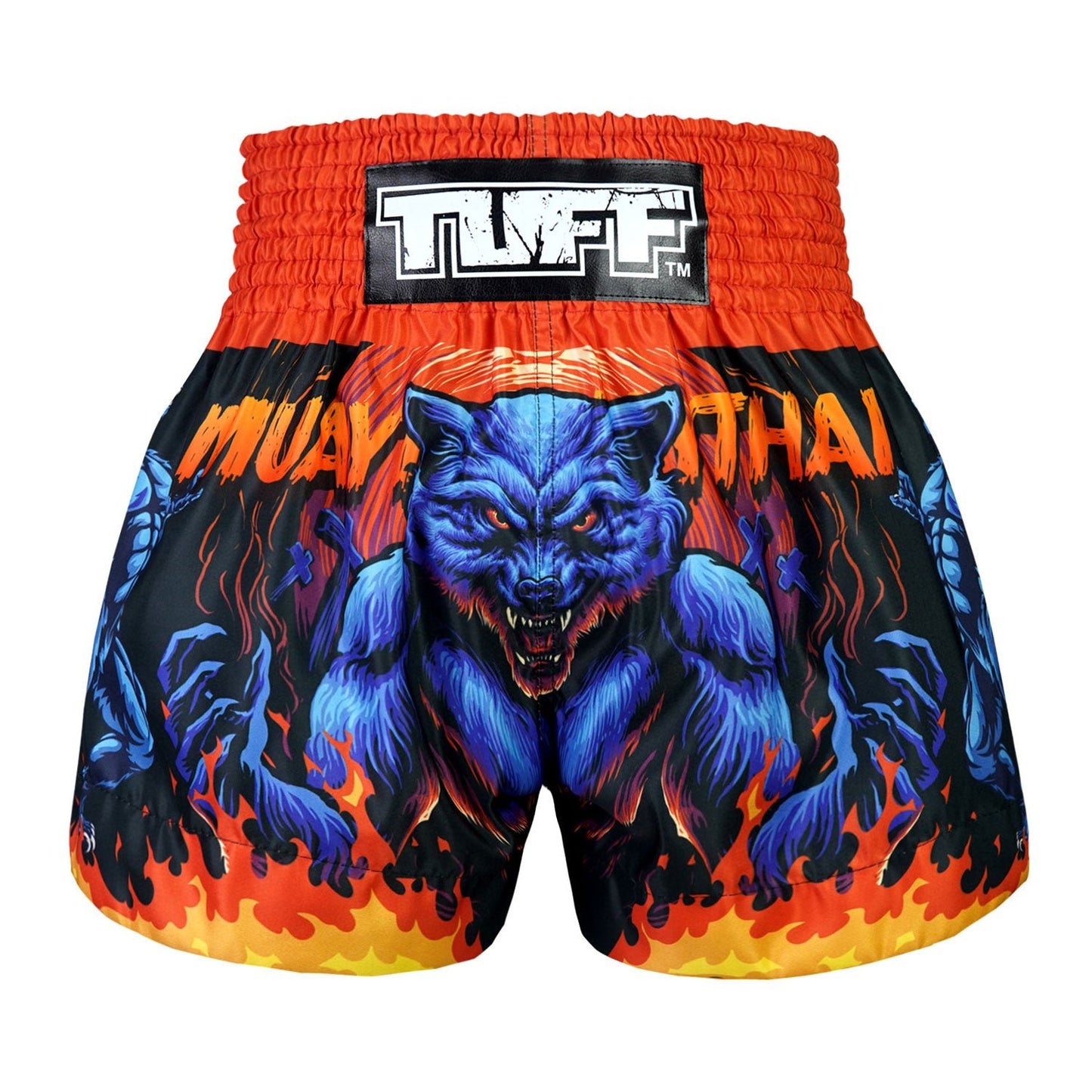 TUFF Muay Thai Shorts Midnight Werewolf - Stone Fight Shop