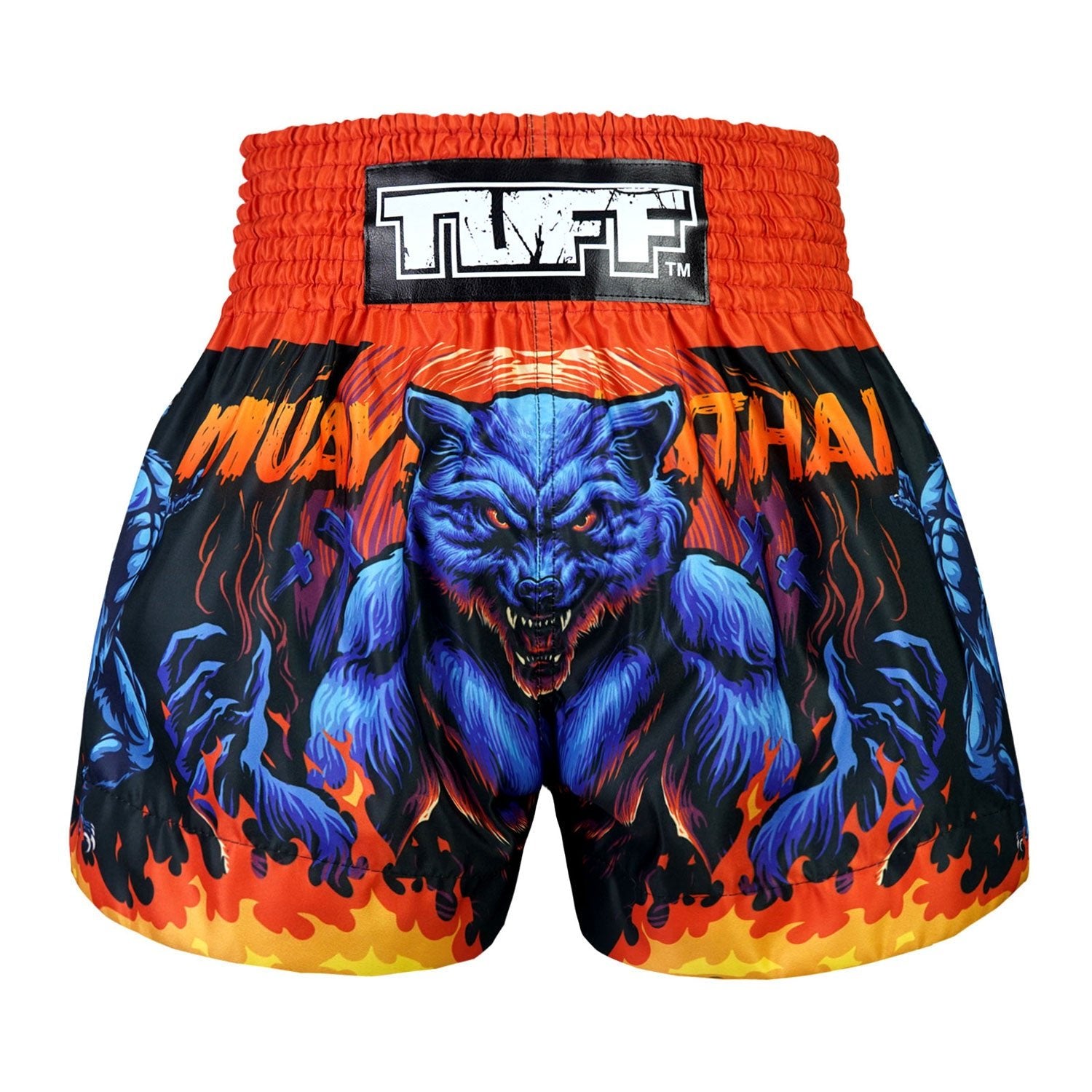 TUFF Muay Thai Shorts Midnight Werewolf - Stone Fight Shop