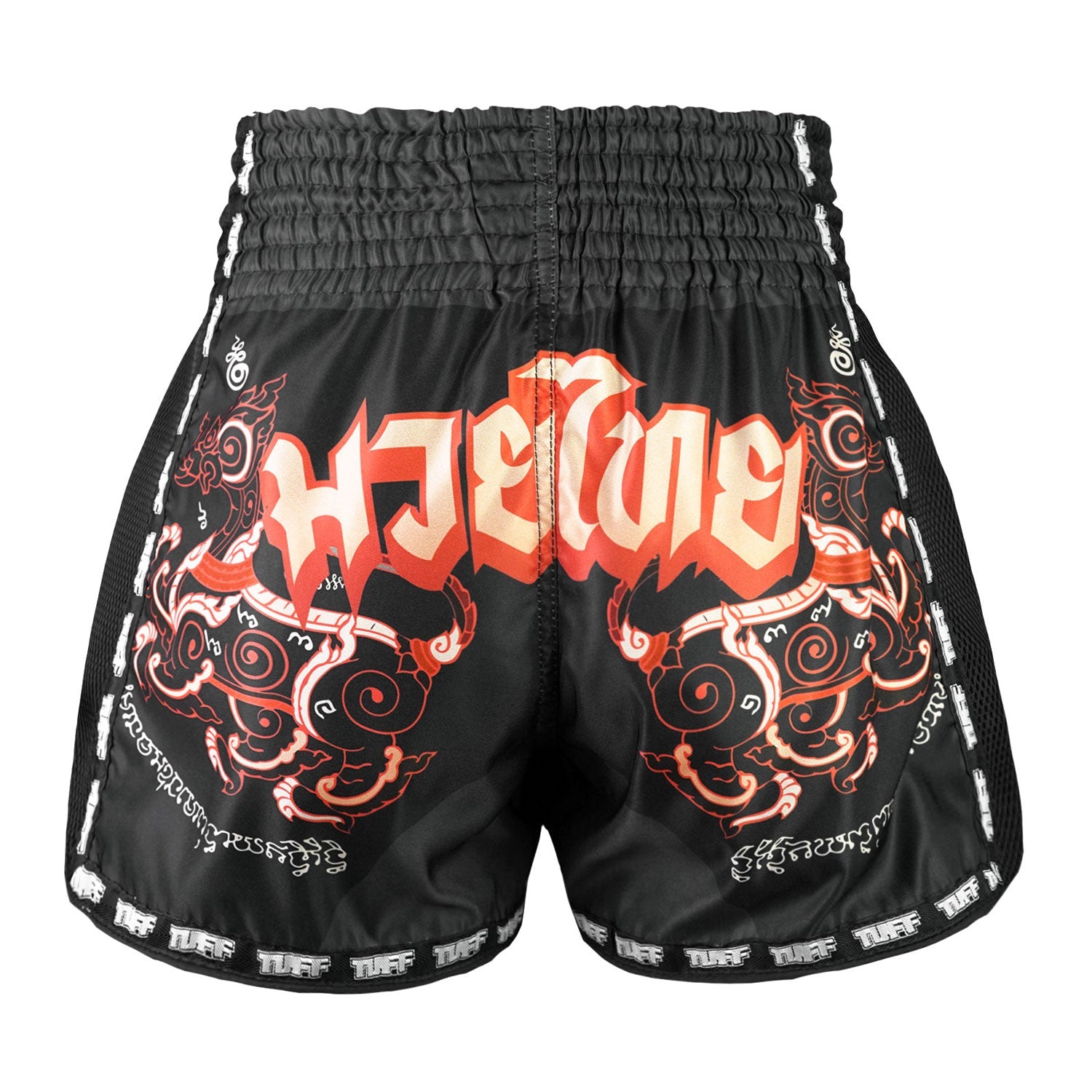 TUFF Muay Thai Shorts New Retro Style Hanuman Flying Raising The Flag - Stone Fight Shop