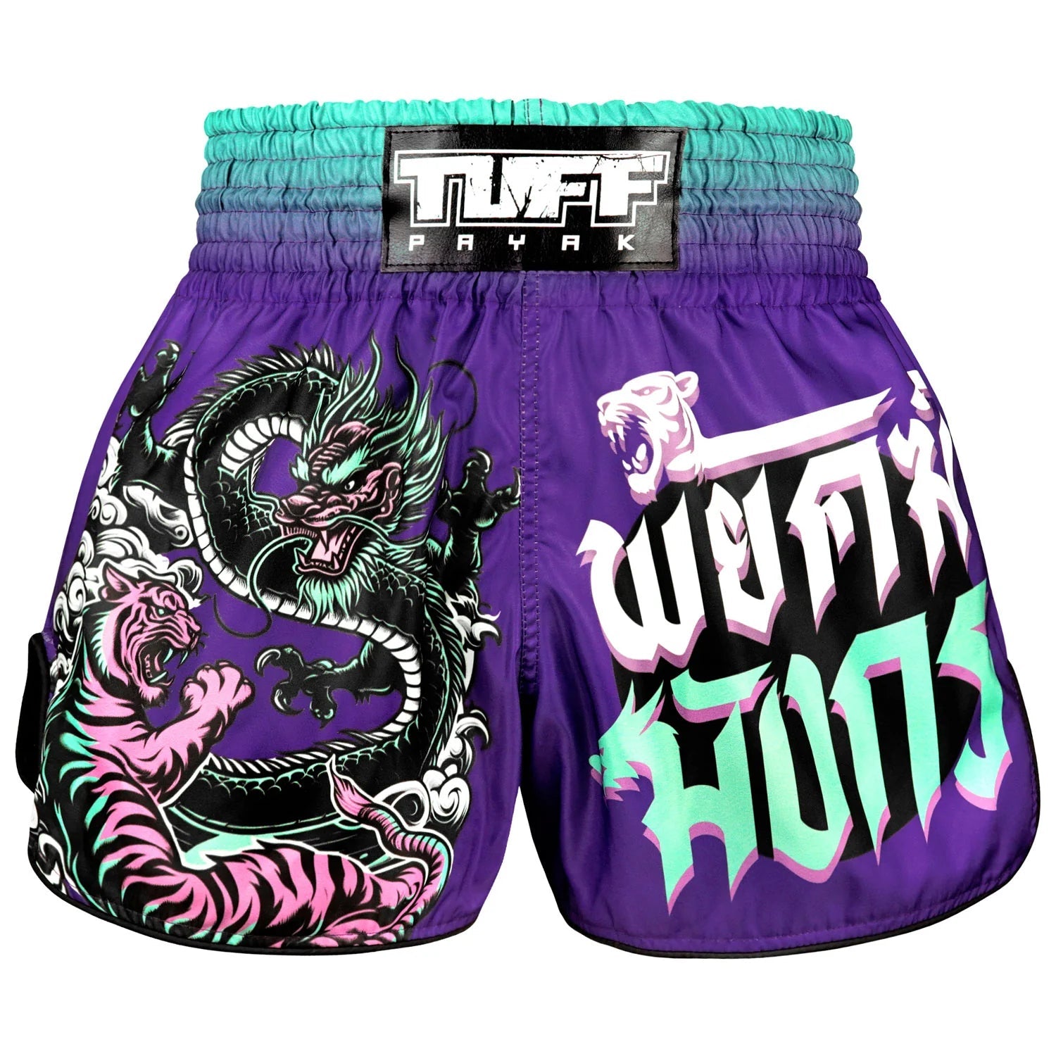 TUFF Payak Muay Thai Shorts - Shadow & Flame - Stone Fight Shop