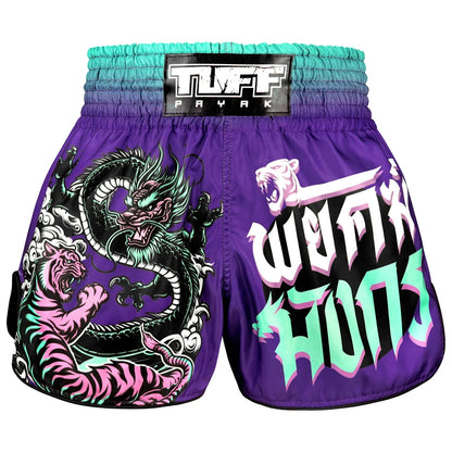 TUFF Payak Muay Thai Shorts - Shadow & Flame - Stone Fight Shop