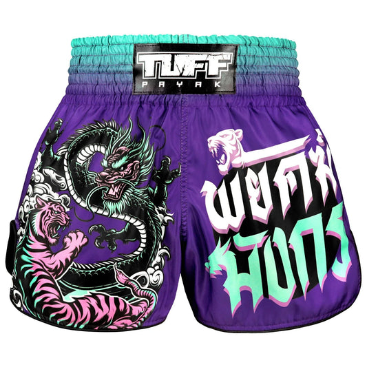 TUFF Payak Muay Thai Shorts - Shadow & Flame - Stone Fight Shop