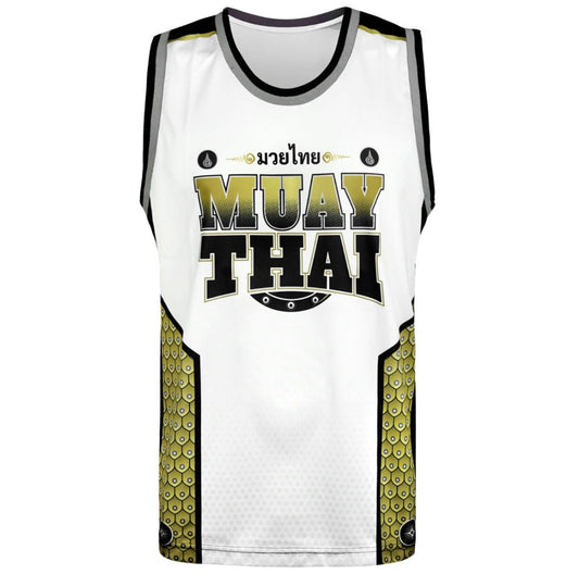 TUFF Tank Top Golden Gladiator White - Stone Fight Shop