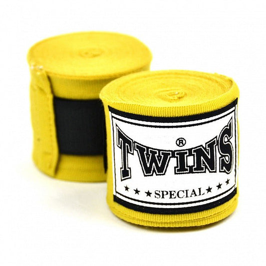 Twins 5m Gold Premium Elastic Hand Wraps - Stone Fight Shop