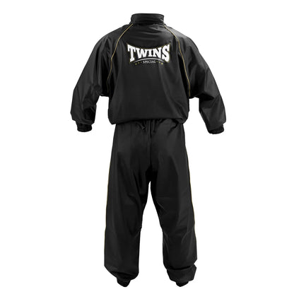 Twins Classic Vinyl Sweatsuit Black - Gold - Stone Fight Shop