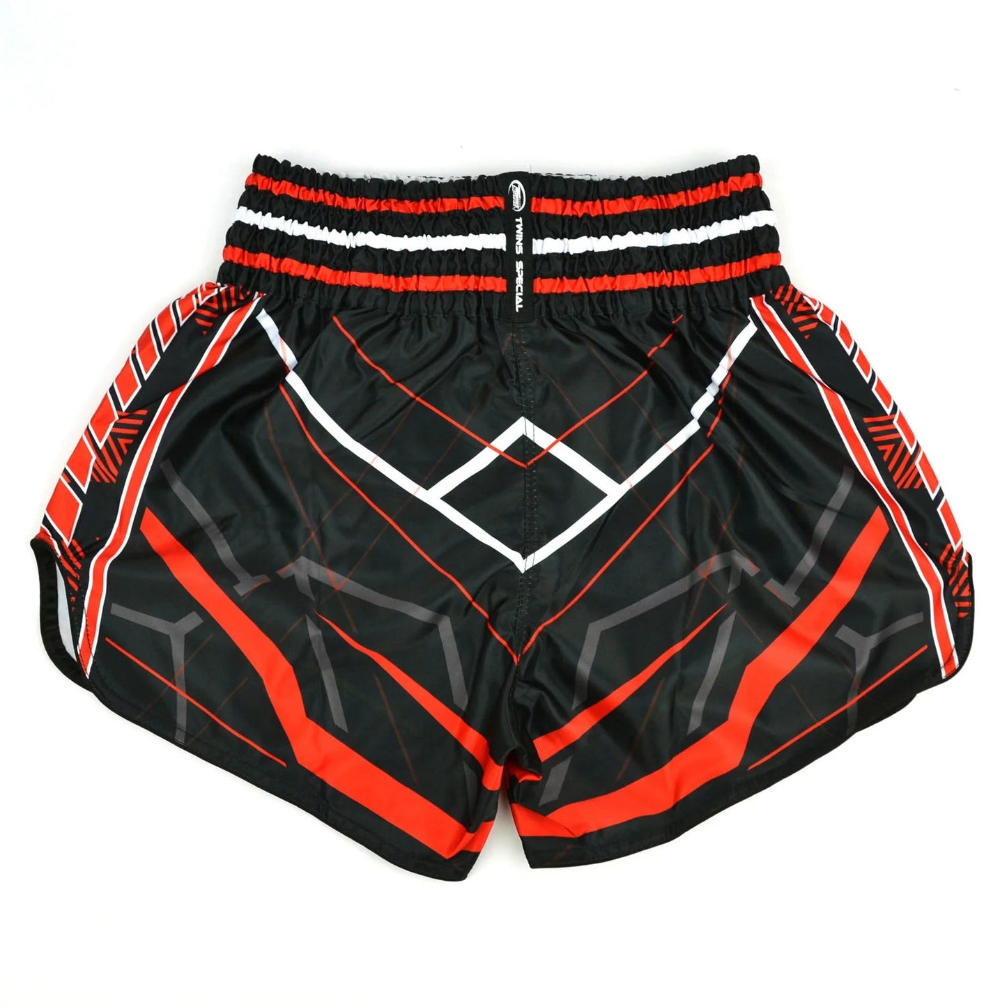 Twins Special Muay Thai Shorts - Racing Black - Red - Stone Fight Shop