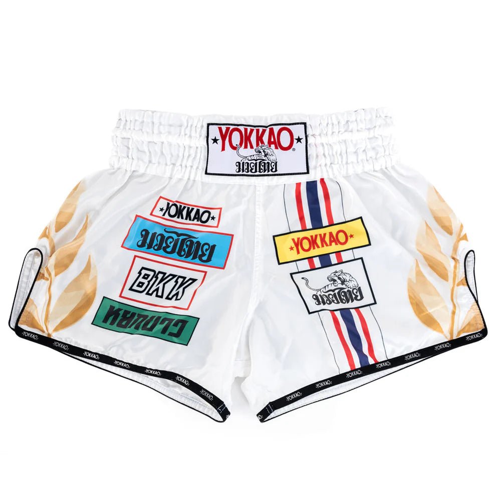 Yokkao First At The Race CarbonFit Shorts - White - Stone Fight Shop