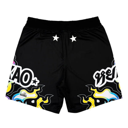 Yokkao Flames Workout Shorts - Black - Stone Fight Shop
