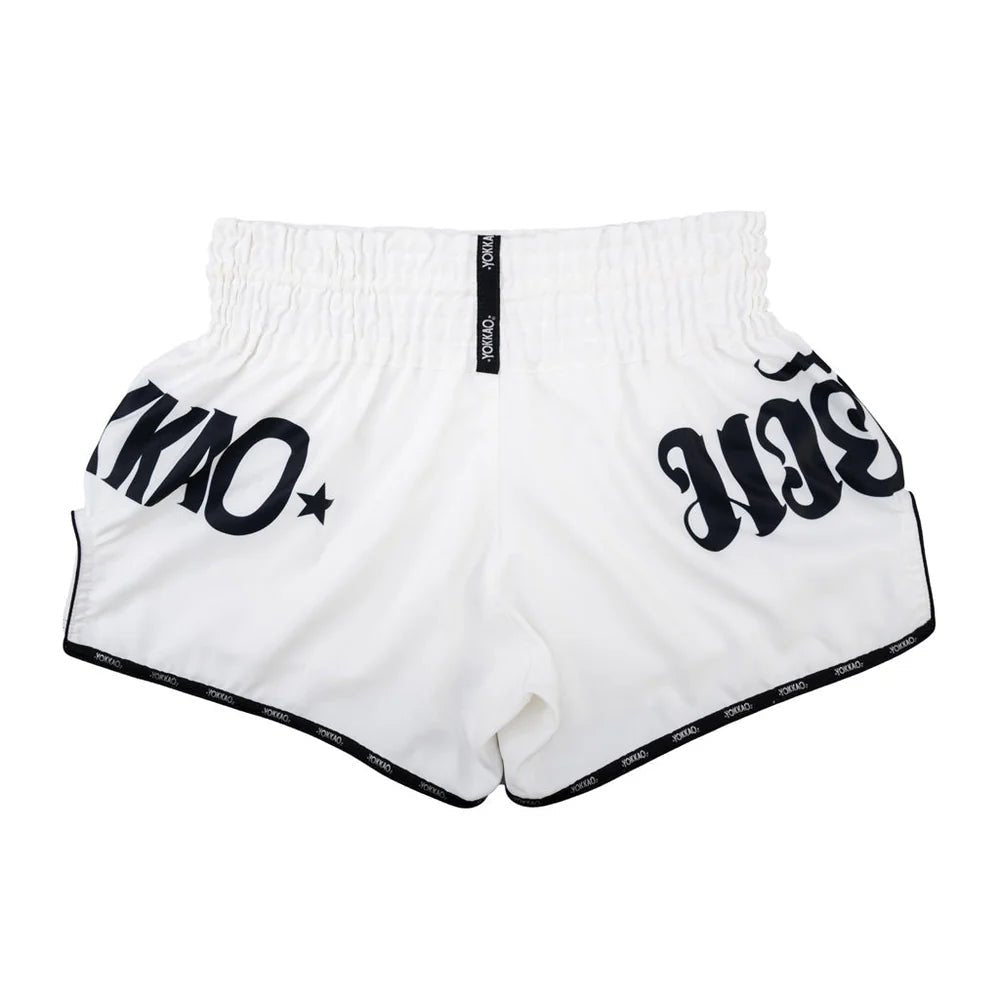 Yokkao Legacy Muay Thai Shorts - White - Stone Fight Shop