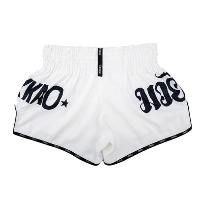 Yokkao Legacy Muay Thai Shorts - White - Stone Fight Shop