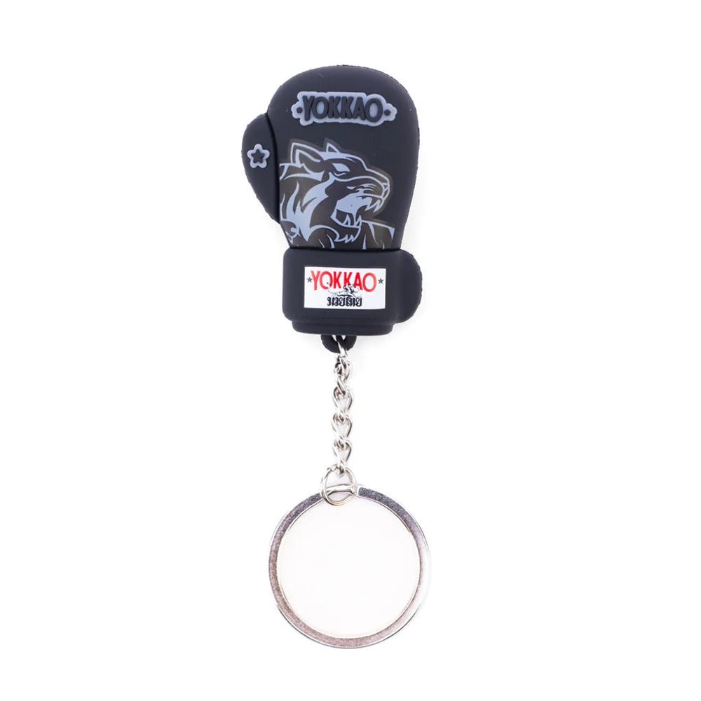 Yokkao Original Boxing Gloves Keyring - Black/ Silver - Stone Fight Shop