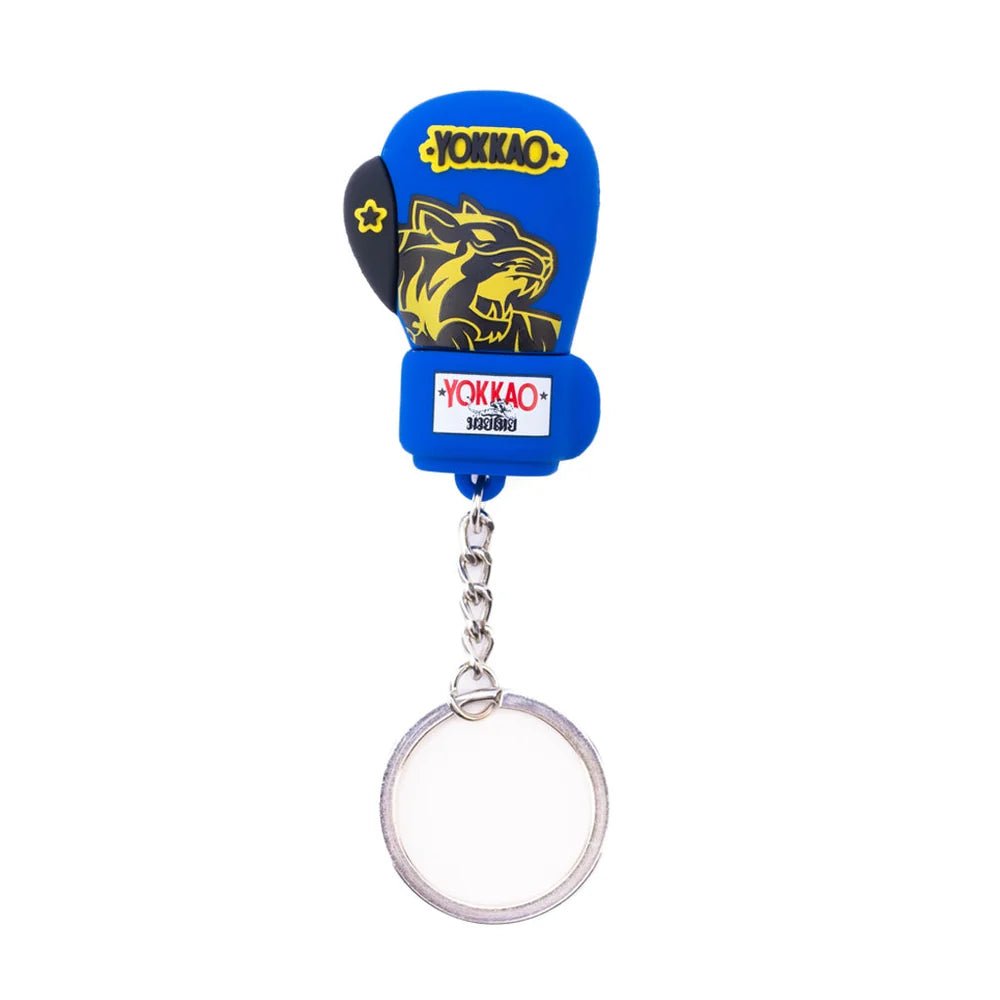 Yokkao Original Boxing Gloves Keyring - Electric Blue/ Gold - Stone Fight Shop
