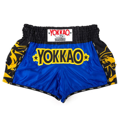 Yokkao Original Muay Thai Shorts Gold - Electric Blue - Stone Fight Shop