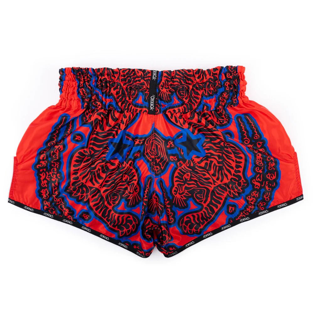 Yokkao Sak Yant Muay Thai Shorts - Red - Stone Fight Shop