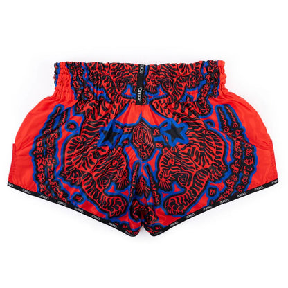 Yokkao Sak Yant Muay Thai Shorts - Red - Stone Fight Shop