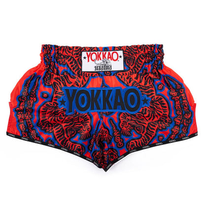 Yokkao Sak Yant Muay Thai Shorts - Red - Stone Fight Shop