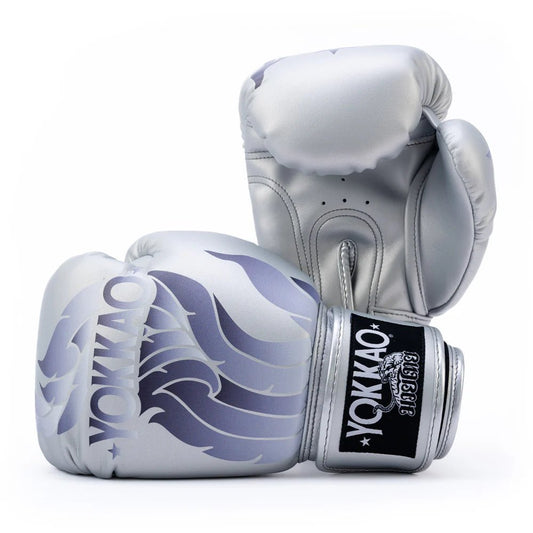 Yokkao The Flame Boxing Gloves - Silver - Stone Fight Shop