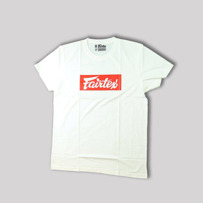 Fairtex Supreme White-Red T-Shirt - Stone Fight Shop