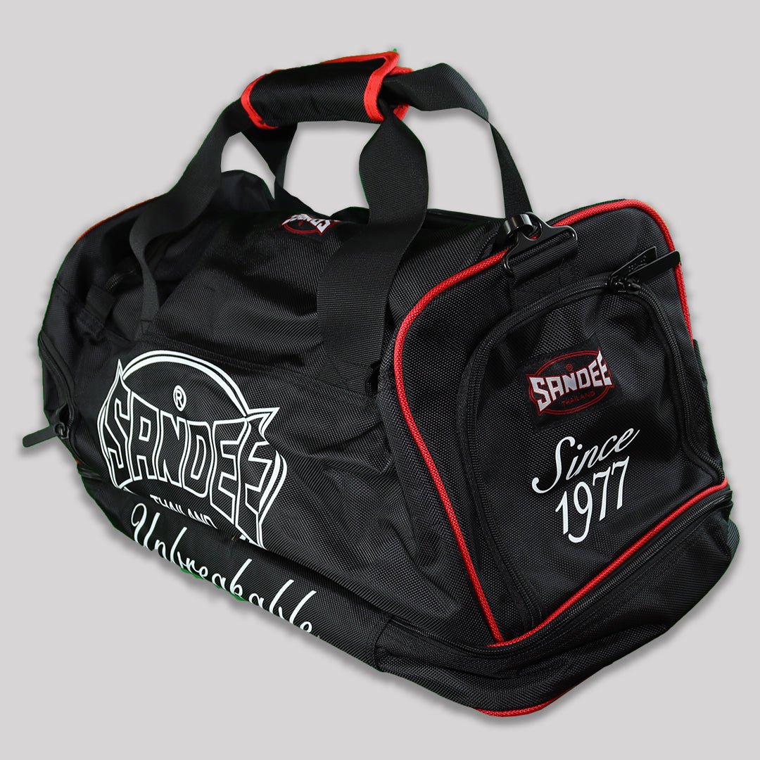 Sandee Black and Red Medium Heavy Duty Holdall / Gym Bag