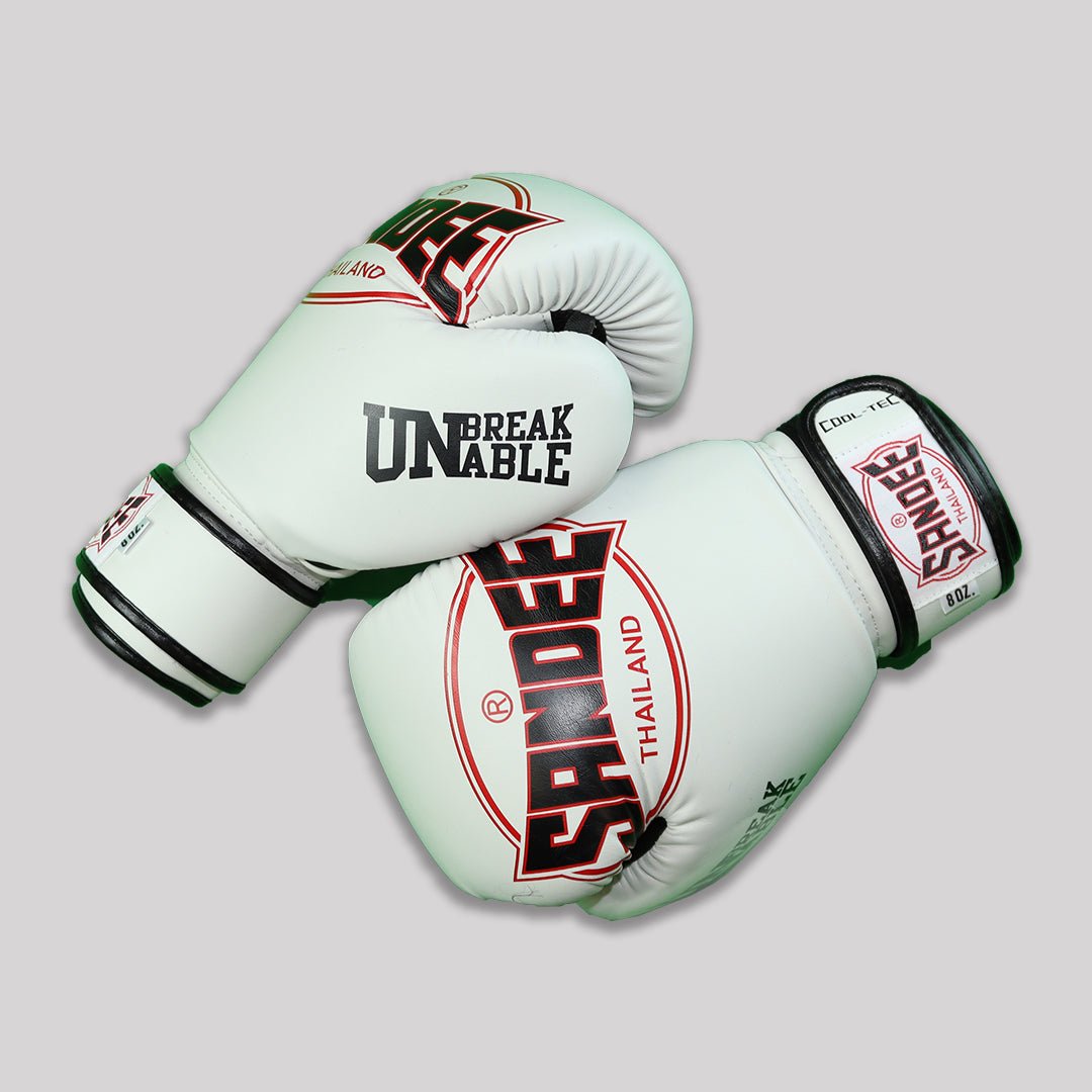 Gants De Boxe Thaï Sandee Cool-Tec Pour Enfant - 177 G, Blanc, Paume En Maille Respirante